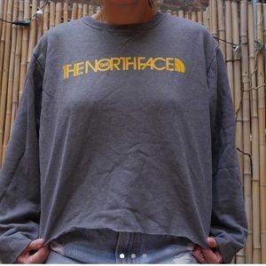 Vintage cropped north face graphic sweatshirt